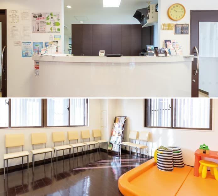 こちらは待合室と受付です。